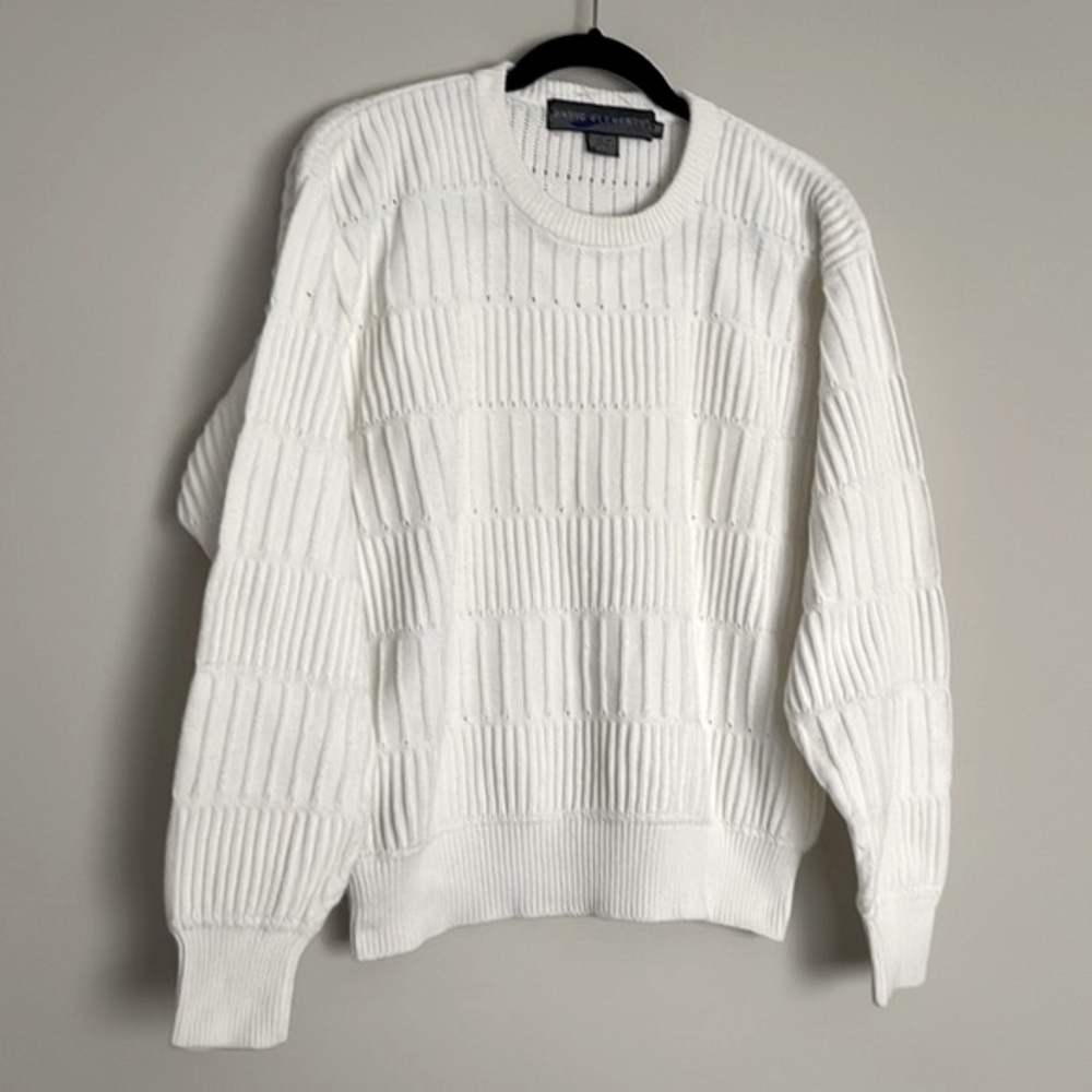 Vintage Basic Elements Reverse Knit Mens Sweater … - image 3